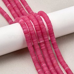 Бусины из натурального белого нефрита&nbsp;G-P575-B14-6x1mm-07