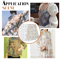 Вышивка цветочным узором отделка полиэстером&nbsp;DIY-WH0308-147B