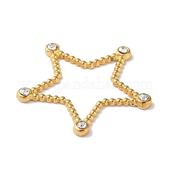 Pendentifs en acier inoxydable 304 doré avec strass&nbsp;STAS-Q312-02D-G