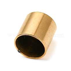 304ステンレススチールコードエンド  エンドキャップ  コラム  ゴールドカラー  8x8mm  内径：7mm&nbsp;STAS-L270-01G-G