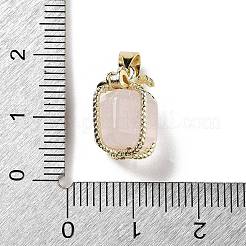 Natürliche Rosenquarz-Geschenkbox-Anhänger&nbsp;LS-G-P523-01G-01