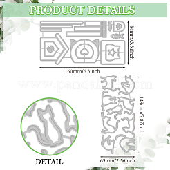 Углеродистая сталь разрезает трафареты DIY-WH0309-1424