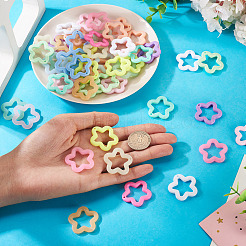 55шт 11 цвета непрозрачные акриловые подвески&nbsp;MACR-TA0002-46