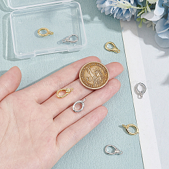 8 шт. 4 стиля латунных пружинных затворных колец KK-BC0013-65