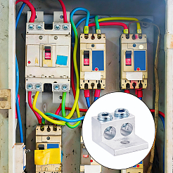 6 capocorda doppio in alluminio a 2 fori&nbsp;DIY-FH0011-09