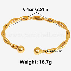 Витые браслеты-манжеты из нержавеющей стали 304&nbsp;XI4338-2