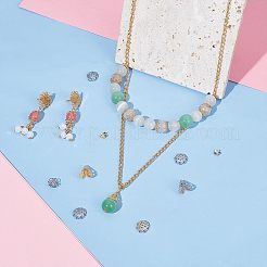 80 шт. колпачок для бусины в форме цветка из нержавеющей стали 304 STAS-UN0004-42