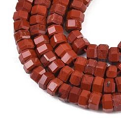 Натуральные красные яшмы бусы пряди&nbsp;G-G345-C19-2x4mm