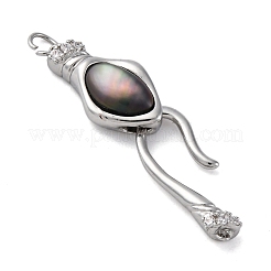 Застежки-крючки S-образные из латуни&nbsp;KK-U059-26P-01