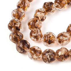 Ручной золотой фольги стекло бисер нитей FOIL-N029-04D