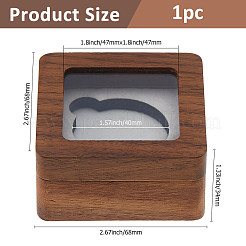 Квадратные ящики для хранения монет из черного ореха CON-WH0099-62B