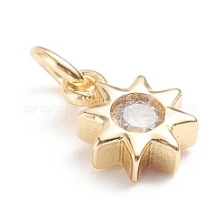 Латунные микро проложить кубического циркония подвески ZIRC-G165-04G