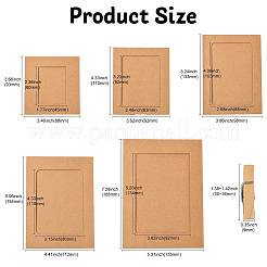 5 набор из 5-х стилей прямоугольных фоторамок из коровьей бумаги&nbsp;DIY-CJ0002-66