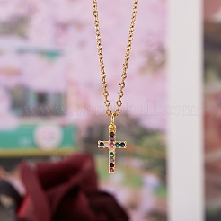 20шт латунные микропаве красочные кубические циркониевые подвески&nbsp;ZIRC-SZ0001-82