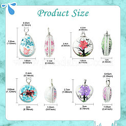 10шт прозрачные стеклянные подвески&nbsp;GLAA-YW0004-27