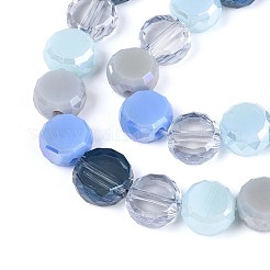 Стеклянные бусины с гальваническим покрытием  EGLA-N022-03A-A04