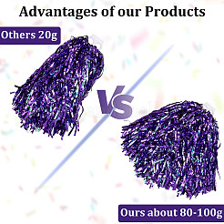 Пластиковые помпоны для черлидинга цветы для черлидинга&nbsp;AJEW-WH20010-89B