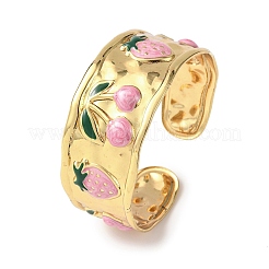 Браслеты-манжеты открытого типа из нержавеющей стали 304 с эмалевым покрытием для женщин&nbsp;LS-BJEW-K294-02G