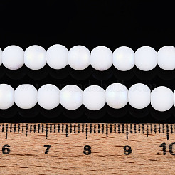 Нити из матовых непрозрачных стеклянных бусин&nbsp;GLAA-T032-P6mm-MBB02