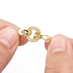 Латунные микро проложить кубического циркония раз за застежками X-KK-P164-12G