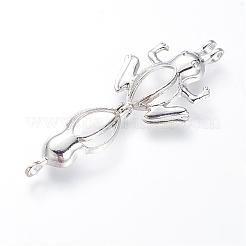 Полые медные Locket подвески KK-S315-07P