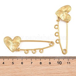 Spille di sicurezza Radiant Heart in acciaio inossidabile 304&nbsp;SA-CBA098D-15C-G03