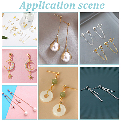 Фурнитура для сережек-гвоздиков с железными шариками и гайки из нержавеющей стали 304 STAS-UN0004-71P