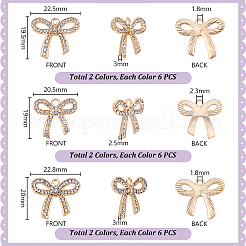 36 шт. 6 стиля подвески из цинкового сплава со стразами FIND-PH0024-78