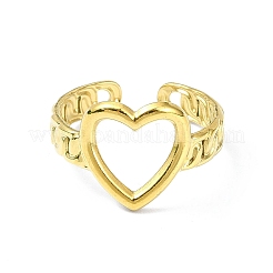 Открытое манжетное кольцо из нержавеющей стали 304 с ионным покрытием (IP)&nbsp;RJEW-L109-021G