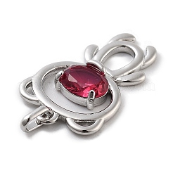 Стеклянные подвески из латуни с покрытием стойки&nbsp;KK-Z071-46P-01