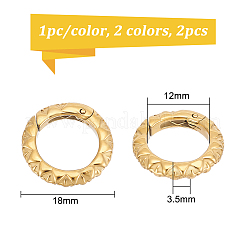 Anillos de resorte de acero inoxidable 304 con recubrimiento iónico (IP) de 2 colores&nbsp;STAS-UN0051-75