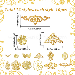 120 шт. 12 стиля филигранных люстр из железа и сплава&nbsp;FIND-SC0017-07