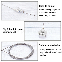 Регулируемые настенные крючки из нержавеющей стали AJEW-WH0018-88P