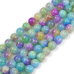 Природные окрашенные белого нефрита нитей бисера G-NH0045-01C