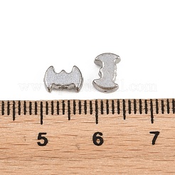 304ステンレススチールビーズ  ステンレス鋼色  バット  5x7x3mm  穴：1.5mm&nbsp;STAS-D394-02B-P