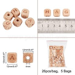Cuentas de madera 26pcs&nbsp;WOOD-WH0023-23