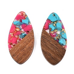 Подвески из прозрачной смолы и ореха&nbsp;RESI-T057-05K