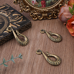 3 шт. застежки-крючки из сплава&nbsp;FIND-CP0003-47AB