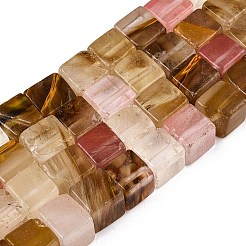 Tigerskin стеклянные бусы пряди G-T139-8x8-11A