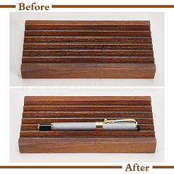 Прямоугольная деревянная подставка для ручек AJEW-WH0561-008A