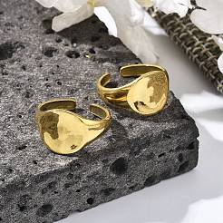 Круглые открытые манжеты из нержавеющей стали 304 для женщин&nbsp;RJEW-M019-13G