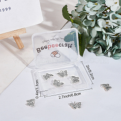 10 pz ottone micro pavé di ciondoli con zirconi trasparenti&nbsp;ZIRC-BBC0003-77