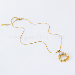 3 шт. ожерелья из нержавеющей стали с подвеской в форме капли для женщин UY8190