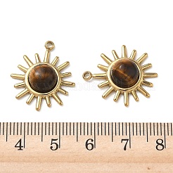 Pendentifs en œil de tigre naturel&nbsp;STAS-G397-03G-03