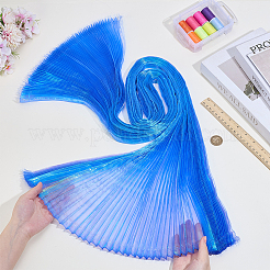 Полиэстер русалки плиссированная ткань&nbsp;DIY-WH0678-74B