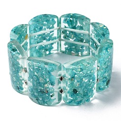 Эластичные браслеты из натурального кальцита и синтетического опала&nbsp;BJEW-G702-02