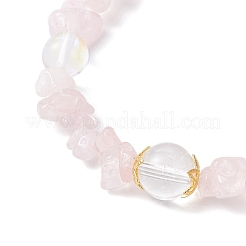 Braccialetti elastici con perline di quarzo naturale&nbsp;BJEW-JB12305