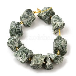 Необработанные грубые натуральные зеленые пятна яшмы бусины нити G-Z087-B16