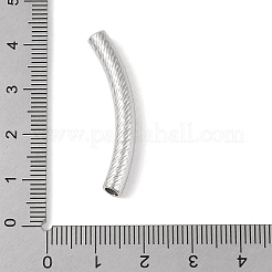 304ステンレス鋼湾曲チューブビーズ  ステンレス鋼色  36x5mm  穴：4x3mm&nbsp;STAS-M071-03B-P