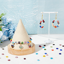 3 нитка 3 нити стеклянных бусин миллефиори ручной работы LAMP-OC0001-68